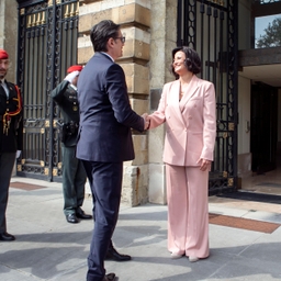 Président de la république de Macédoine du Nord visite le Sénat