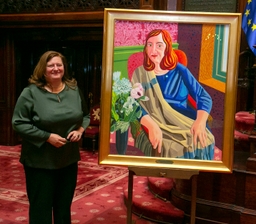 Portrait de Mme Sabine de Bethune inauguré au Sénat