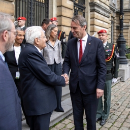 Bezoek van de president van de Republiek Italië aan het Federaal Parlement