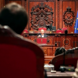 Portrait de Mme Sabine Laruelle inauguré au Sénat