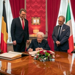 Bezoek van de president van de Republiek Italië aan het Federaal Parlement