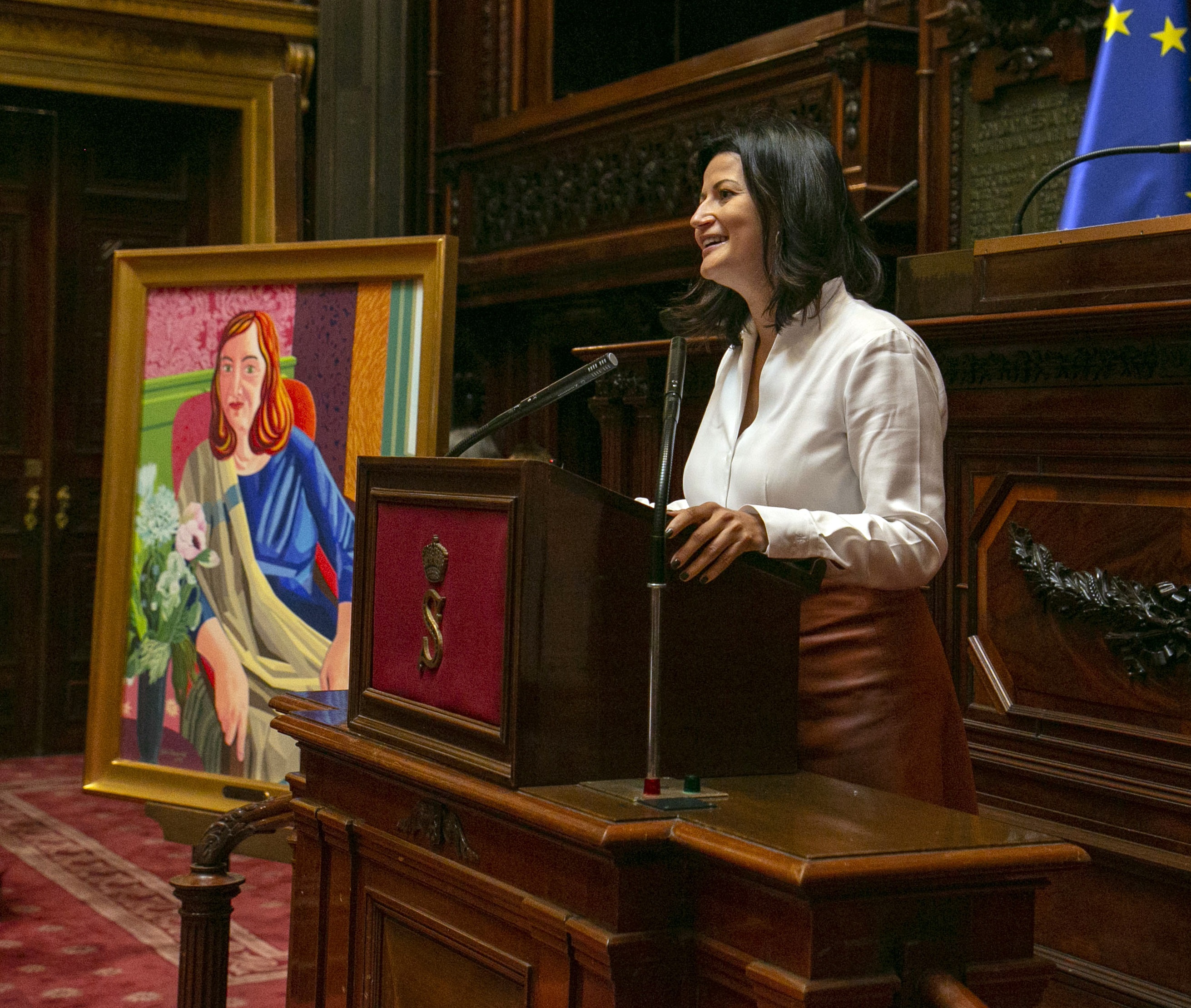  Portrait de Mme Sabine de Bethune inauguré au Sénat