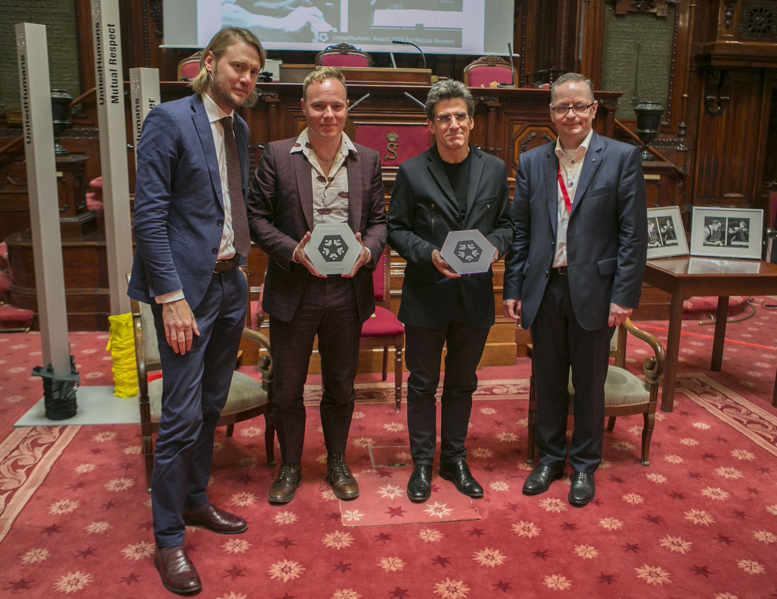  Dirk Brossé et Jef Neve reçoivent le UnitedHumans Award du Respect mutuel 2016