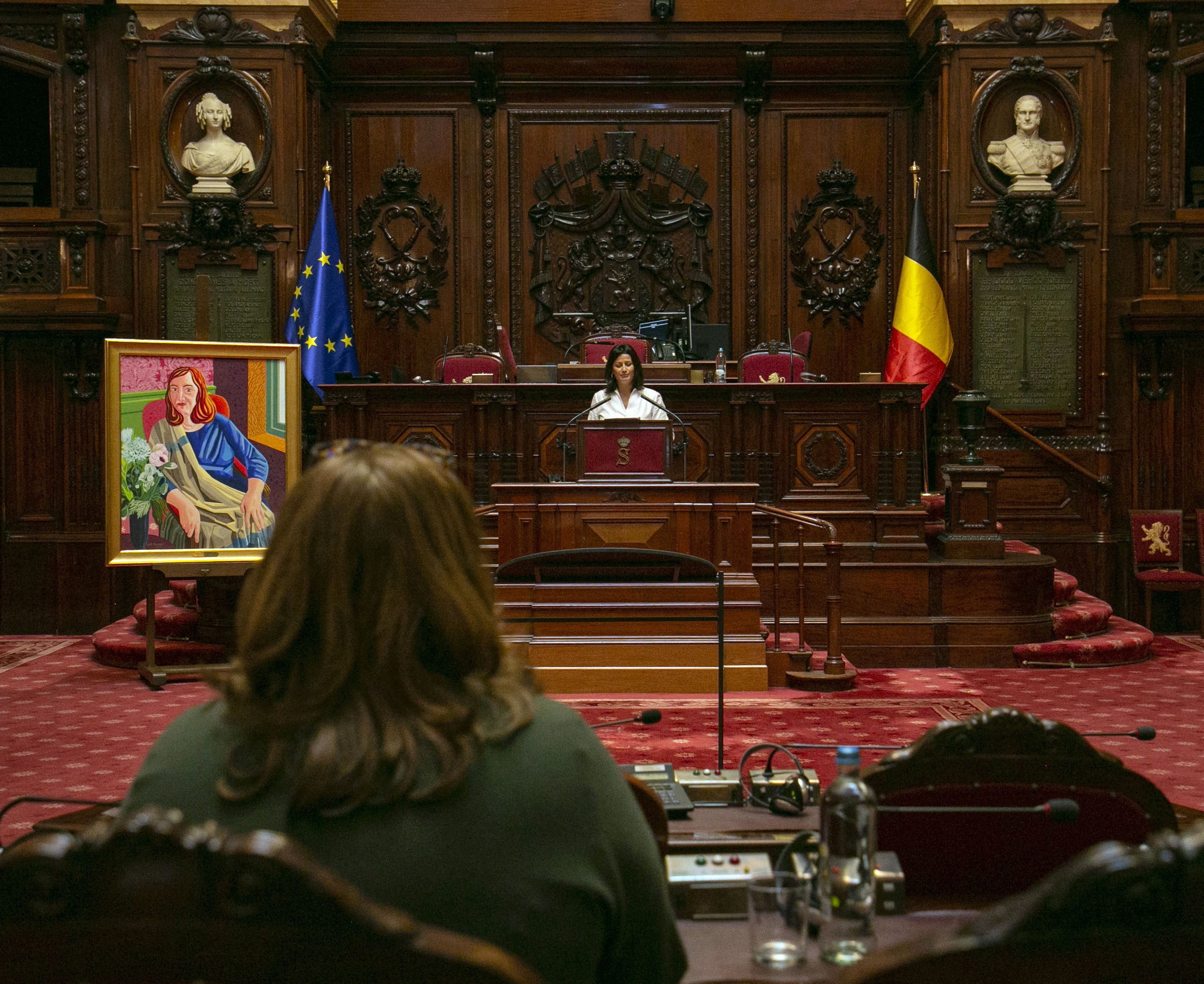  Portrait de Mme Sabine de Bethune inauguré au Sénat